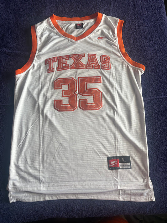 Retro Throwback NCAA Basketball Vest Large Texas Longhorn 35 Durant