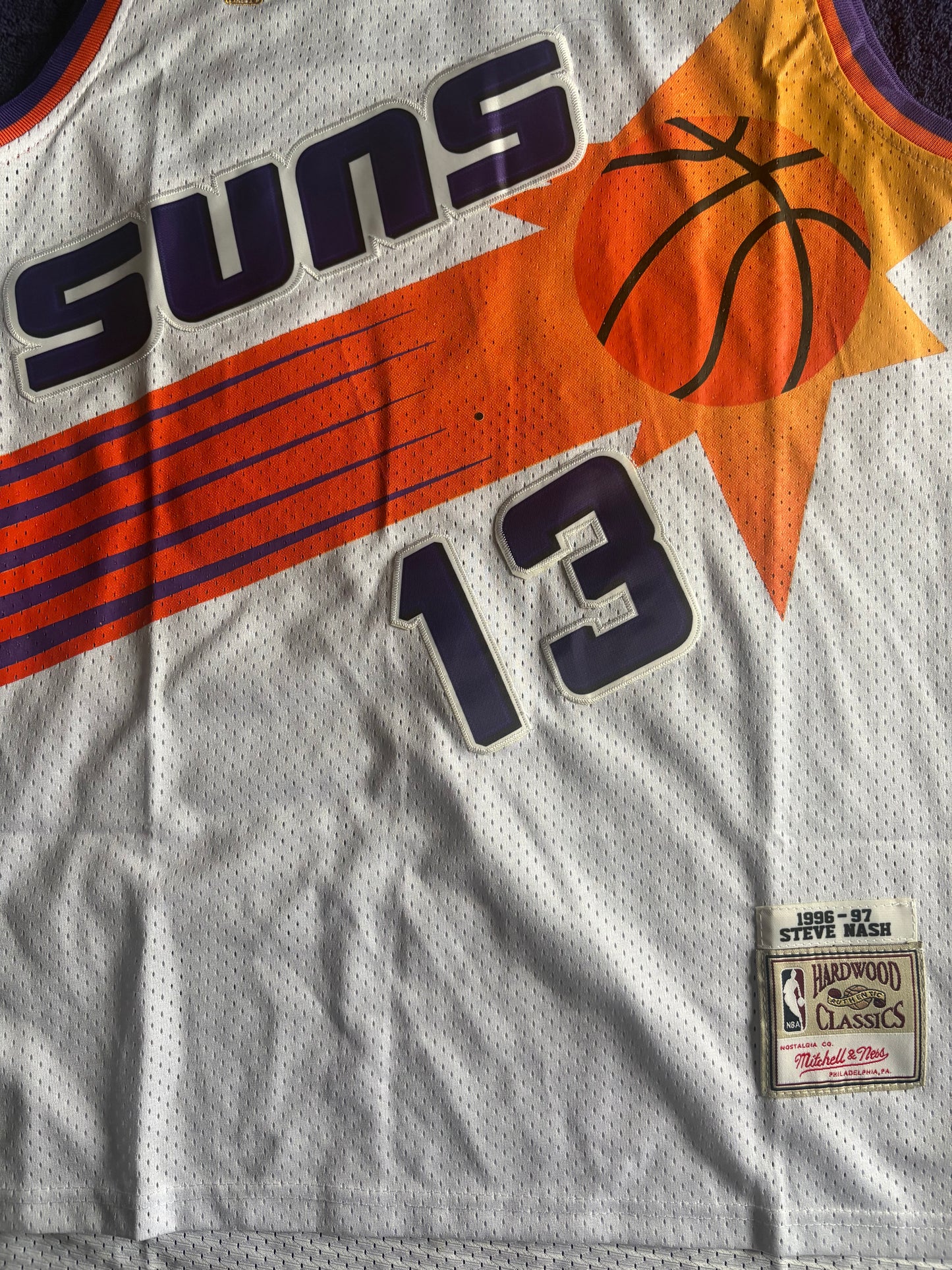Phoenix Suns M&N NBA HardWood Classics Basketball Vest Large Nash 13
