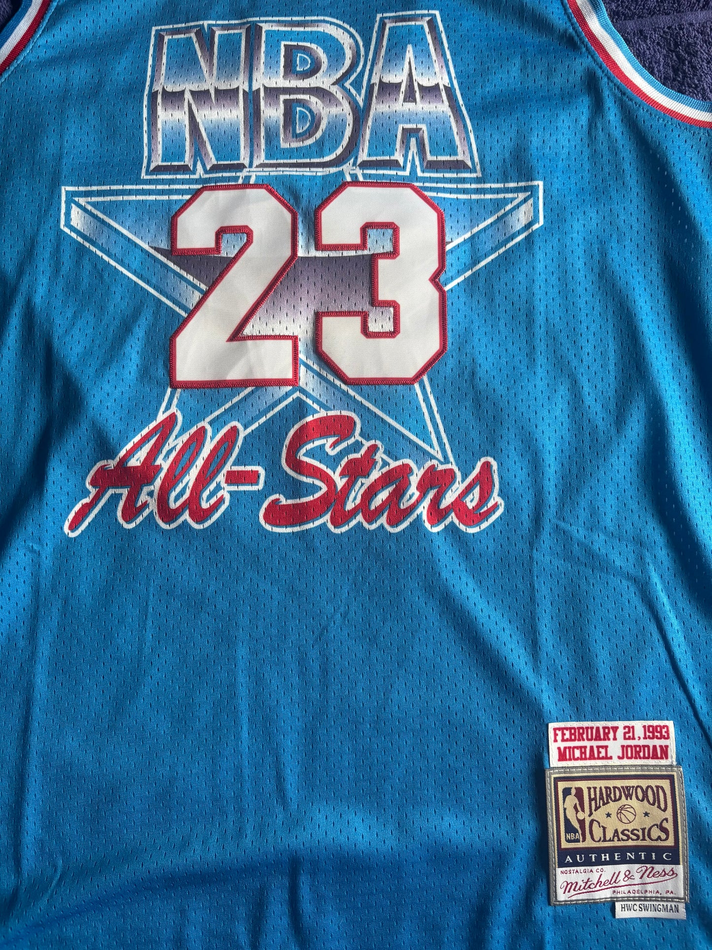 All Star M&N NBA HardWood Classics Basketball Vest Large Jordan 23