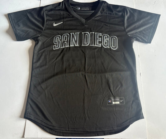 San Diego Padres MLB Baseball Shirt Large Black Tatis Jr 23