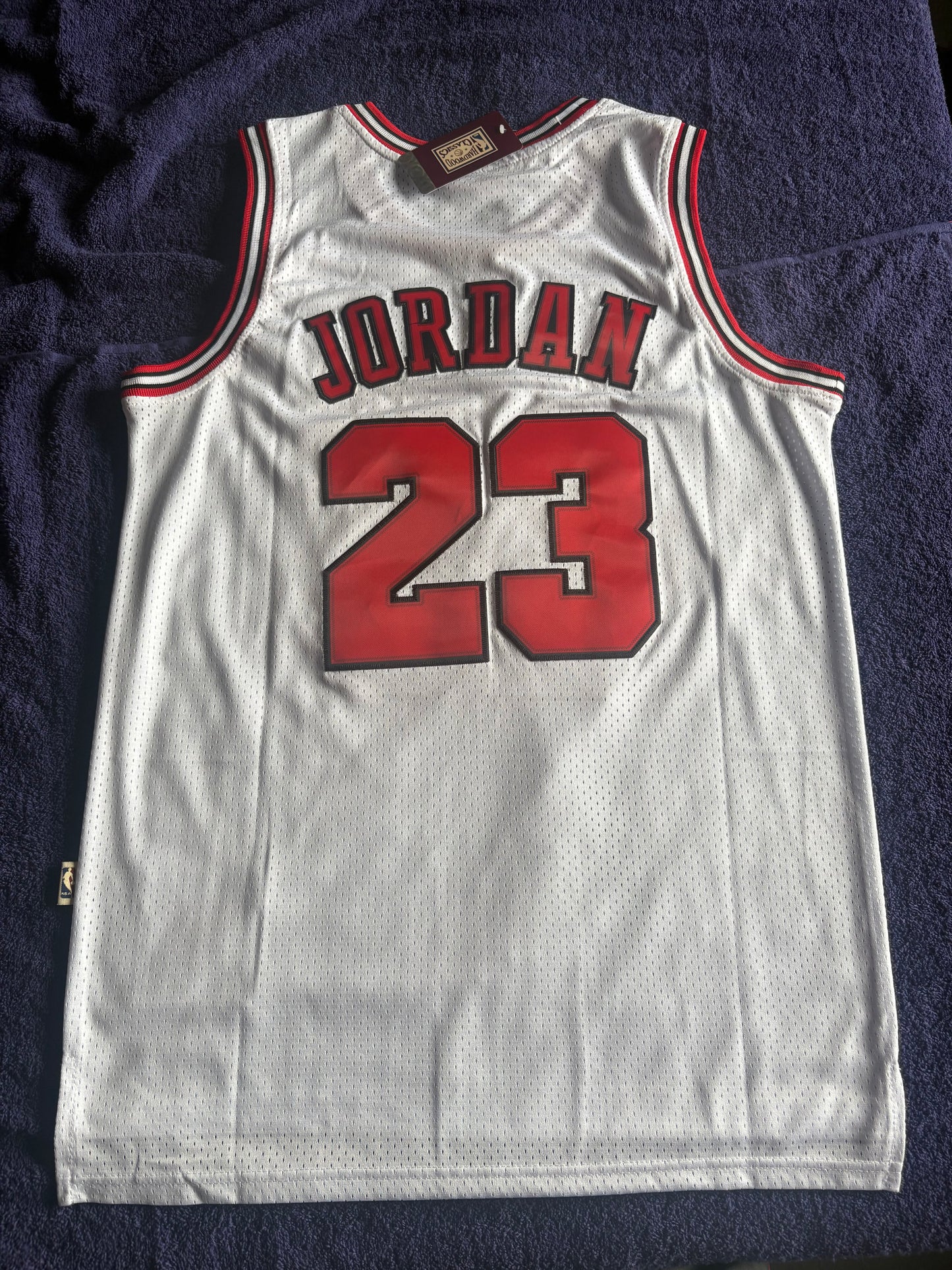 Chicago Bulls M&N NBA HardWood Classics Basketball Vest Large Jordan 23