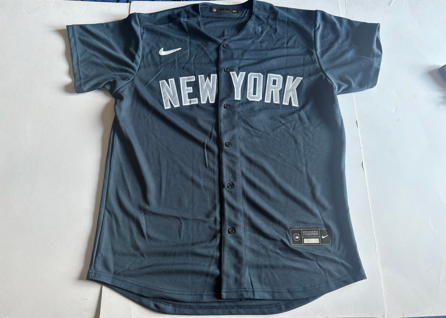 New York Yankees MLB Baseball Shirt Large Blue Jeter 2