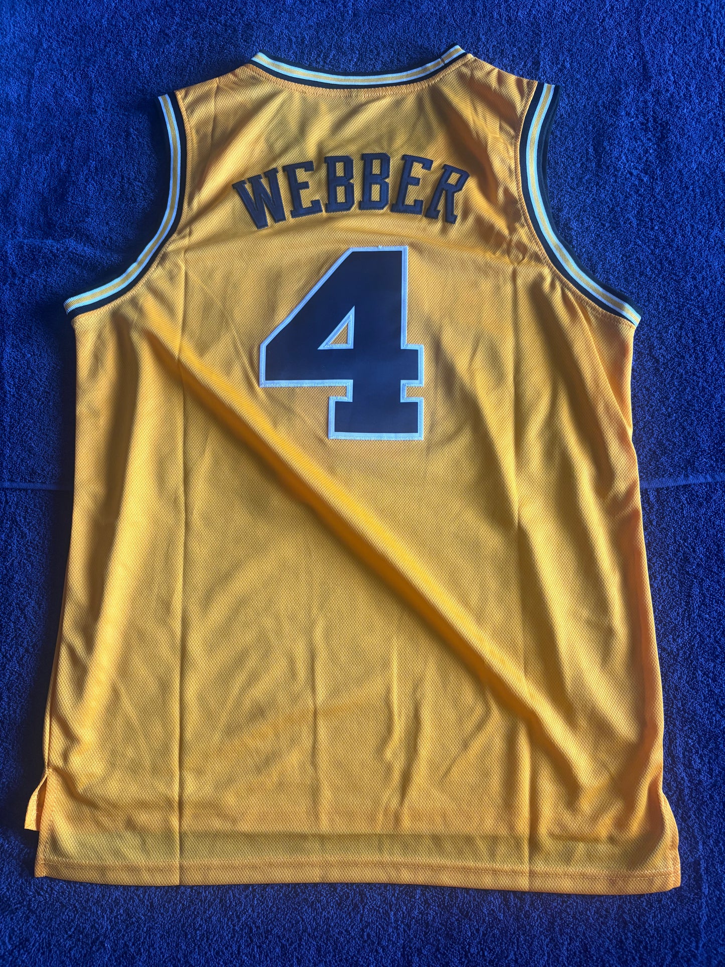 Retro Throwback NCAA Basketball Vest Large Michigan Wolverines 4 Webber