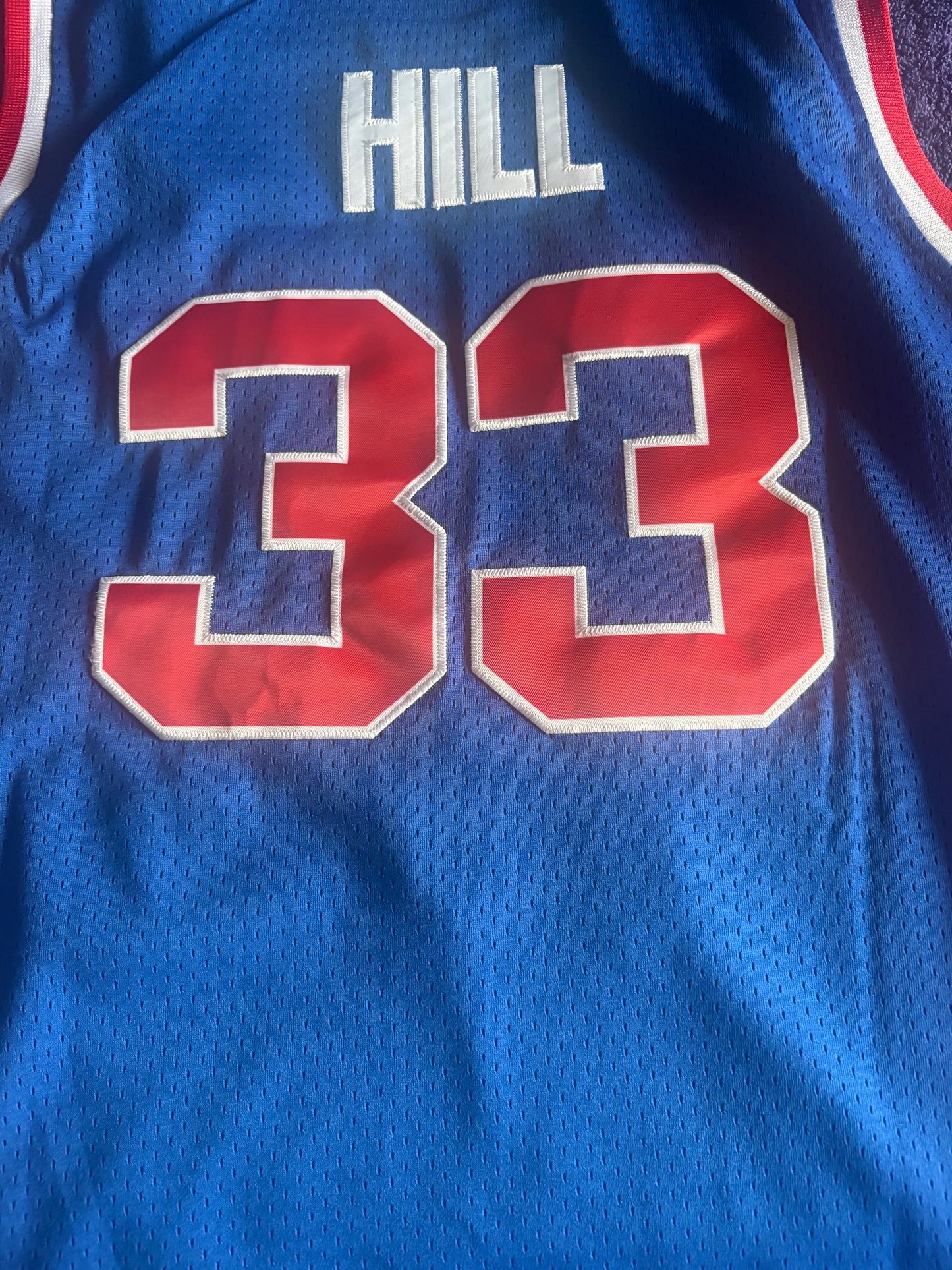 Detroit Pistons NBA HardWood Classics Basketball Vest Large Hill 33