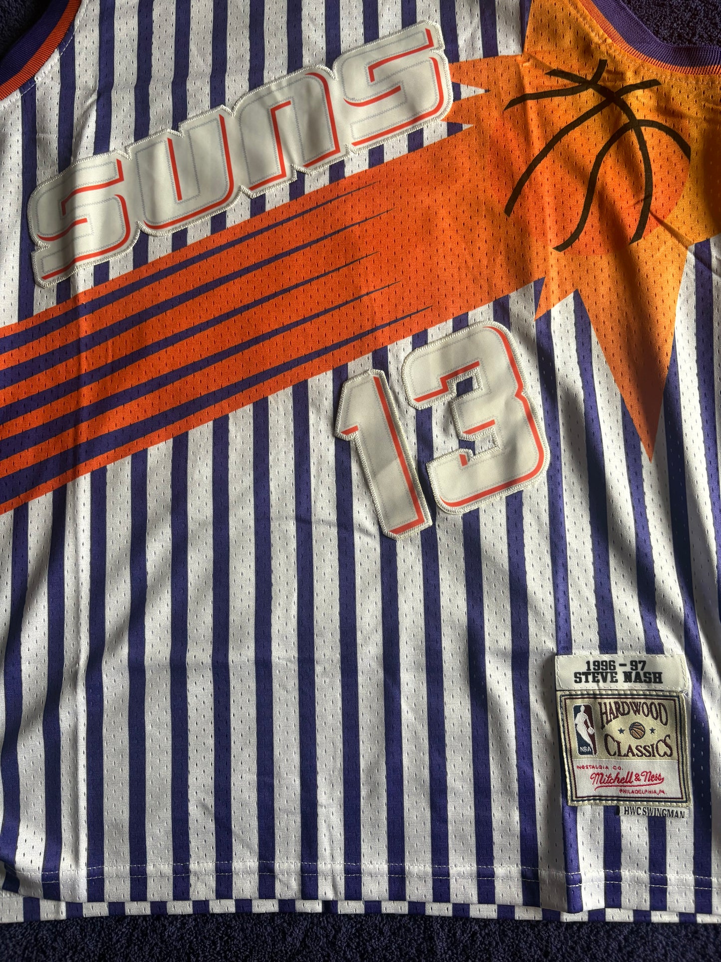 Phoenix Suns M&N NBA HardWood Classics Basketball Vest Large Nash 13
