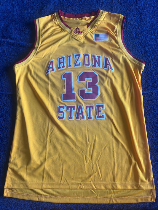 Retro Throwback NCAA Basketball Vest Large Arizona State Sun Devils 13 Harden