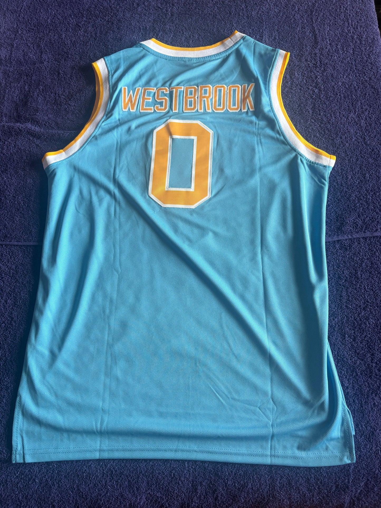 Retro Throwback NCAA Basketball Vest Large UCLA Bruins 0 Westbrook