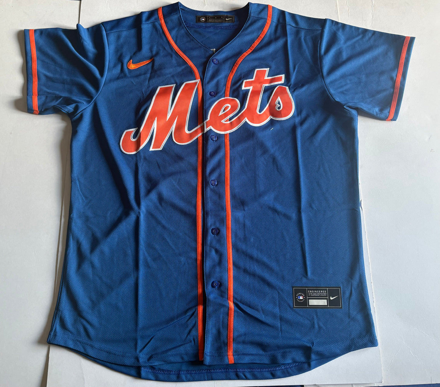 New York Mets MLB Baseball Shirt Large Lindor 12 Blue
