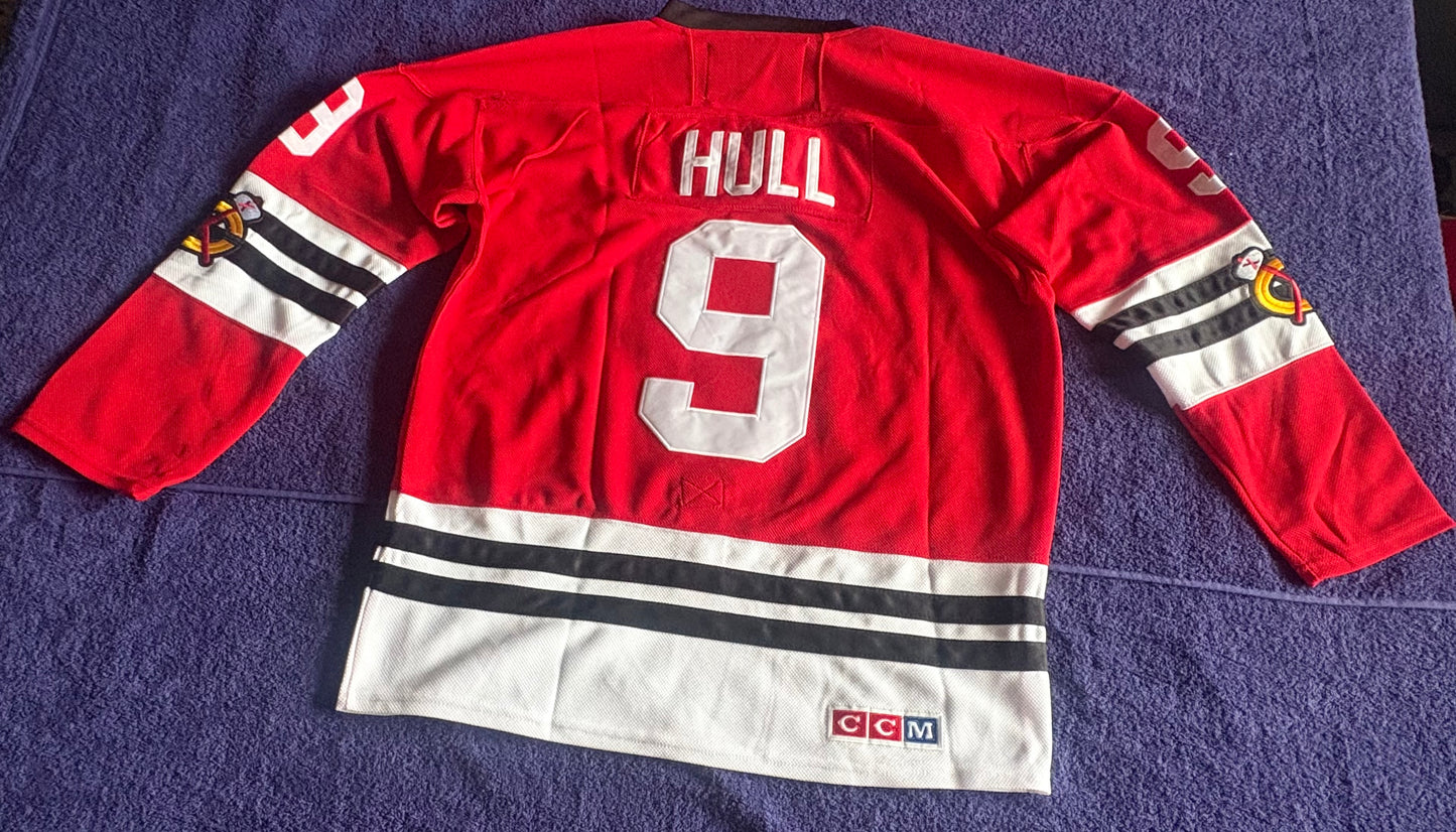 CCM Heroes of Hockey Chicago Blackhawks NHL Hockey Shirt Size 50 Hull 9