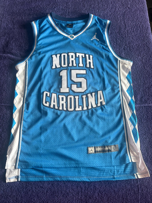 Retro Throwback NCAA Basketball Vest Large North Carolina Tar Heels 15 Carter