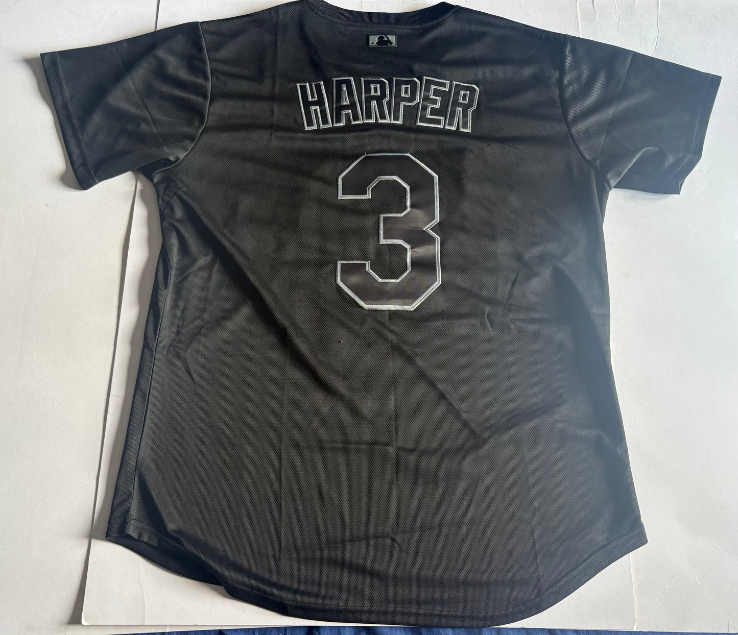Philadelphia Phillies Harper MLB Baseball Shirt Black 3 Large