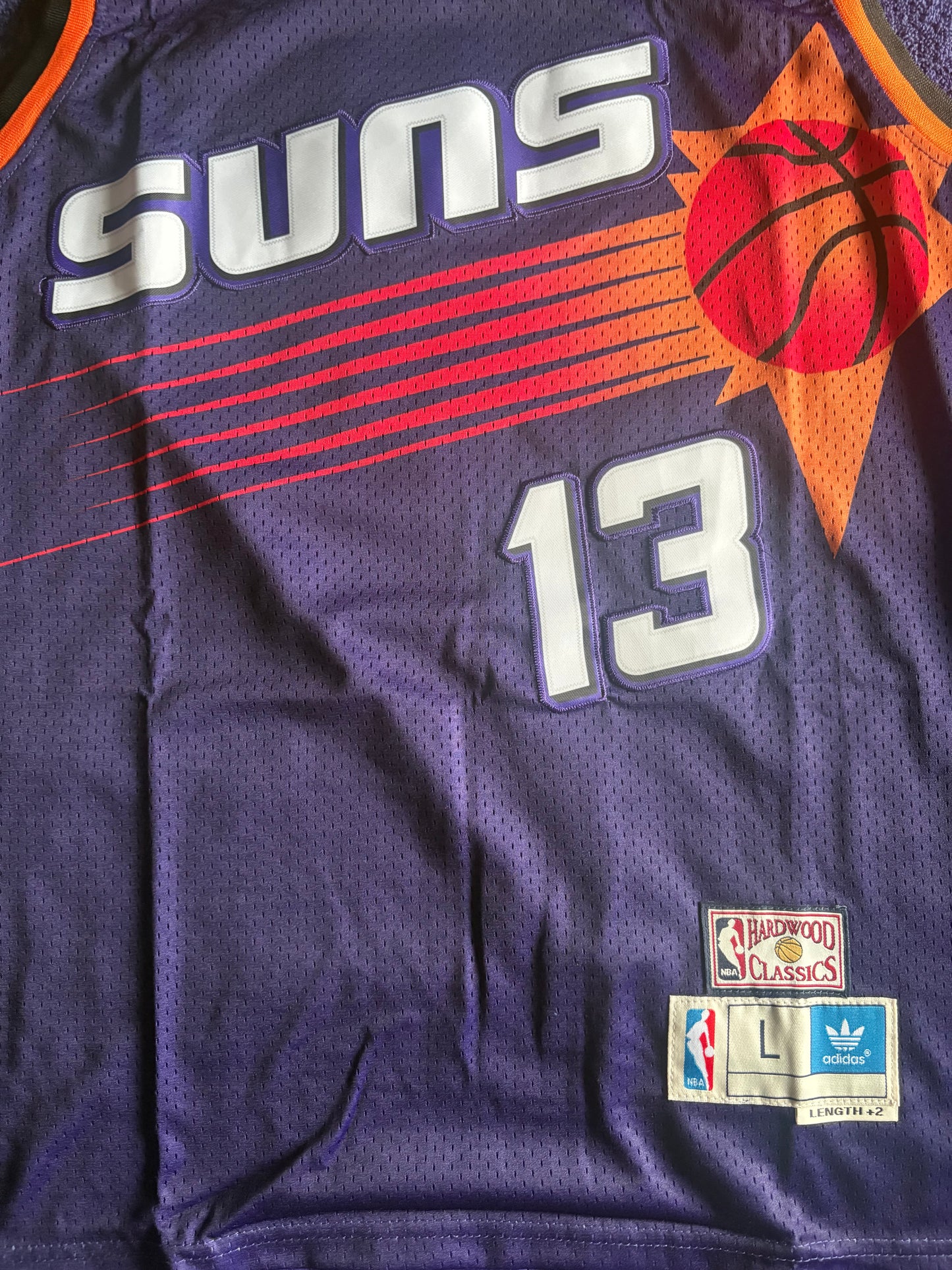 Phoenix Suns M&N NBA HardWood Classics Basketball Vest Large Nash 13