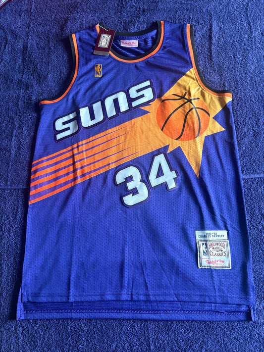 Phoenix Suns M&N NBA HardWood Classics Basketball Vest Large Barkley 34