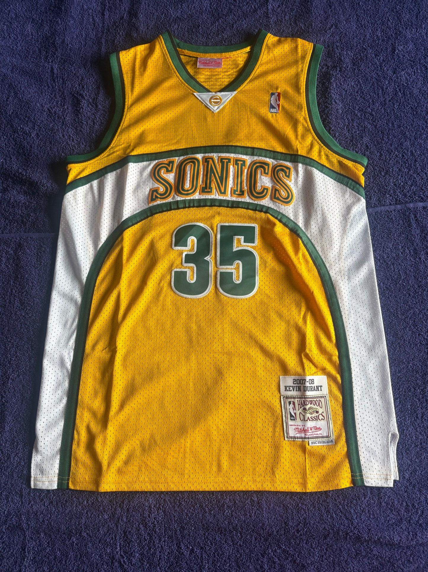 Seattle SuperSonics M&N NBA HardWood Classics Basketball Vest Large Durant 35