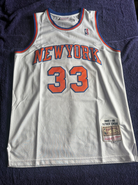 New York Knicks NBA HardWood Classics Basketball Vest Large Ewing 33