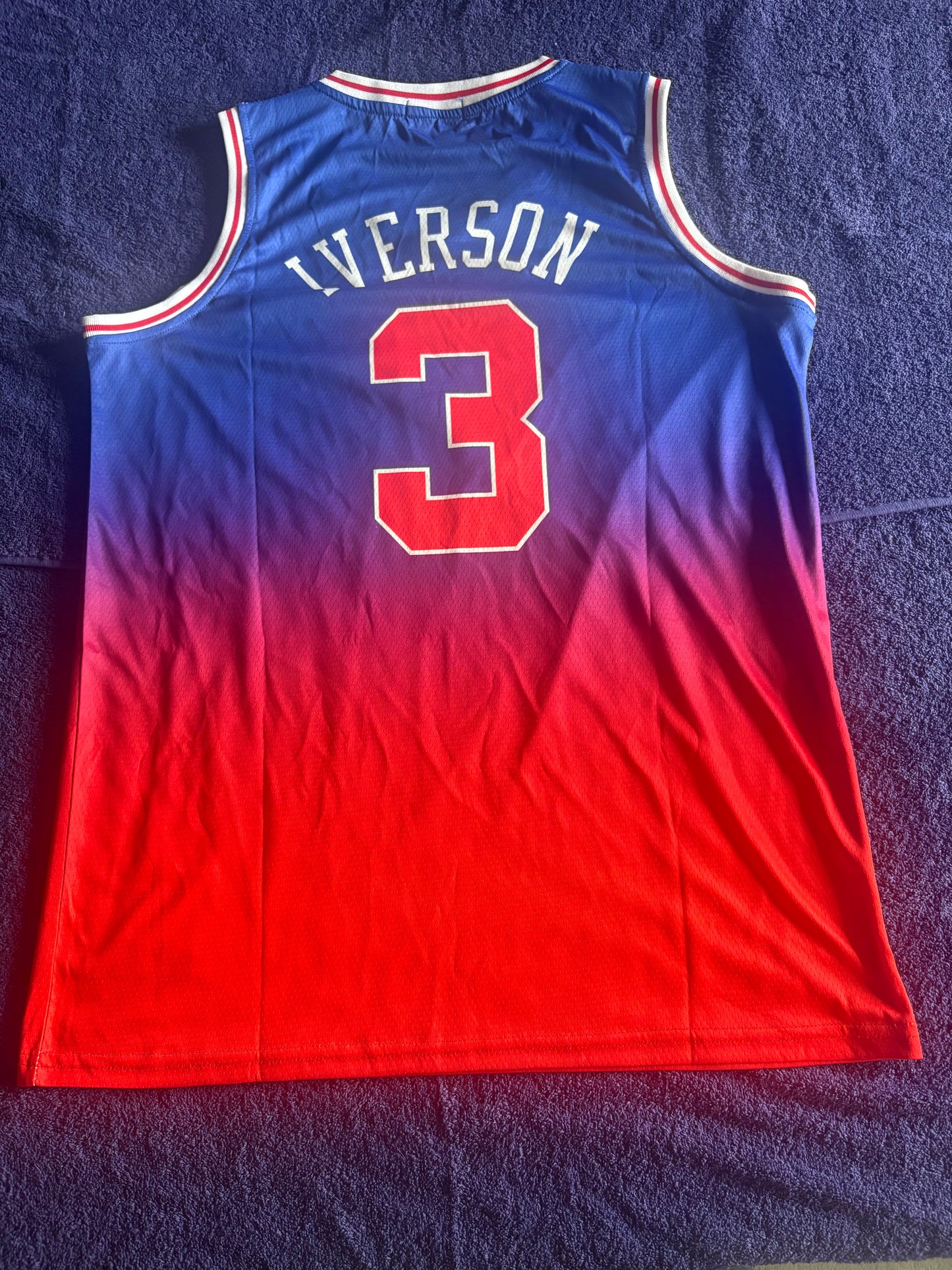 Philadelphian76ers NBA HardWood Classics Basketball Vest Large Iverson 3
