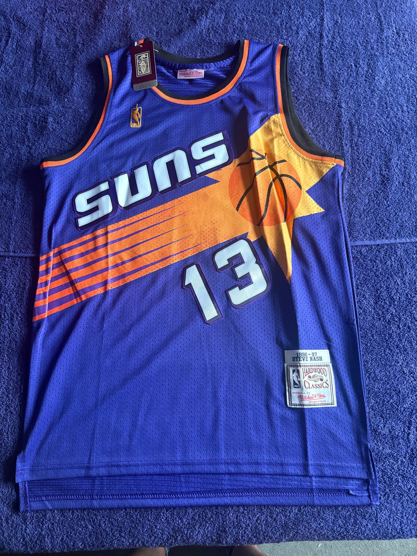 Phoenix Suns M&N NBA HardWood Classics Basketball Vest Large Nash 13