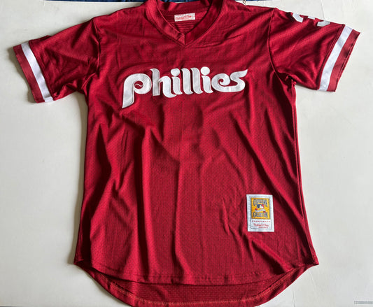 Philadelphia Phillies Harper MLB Baseball Shirt Red Cooperstown Collection 3 Large