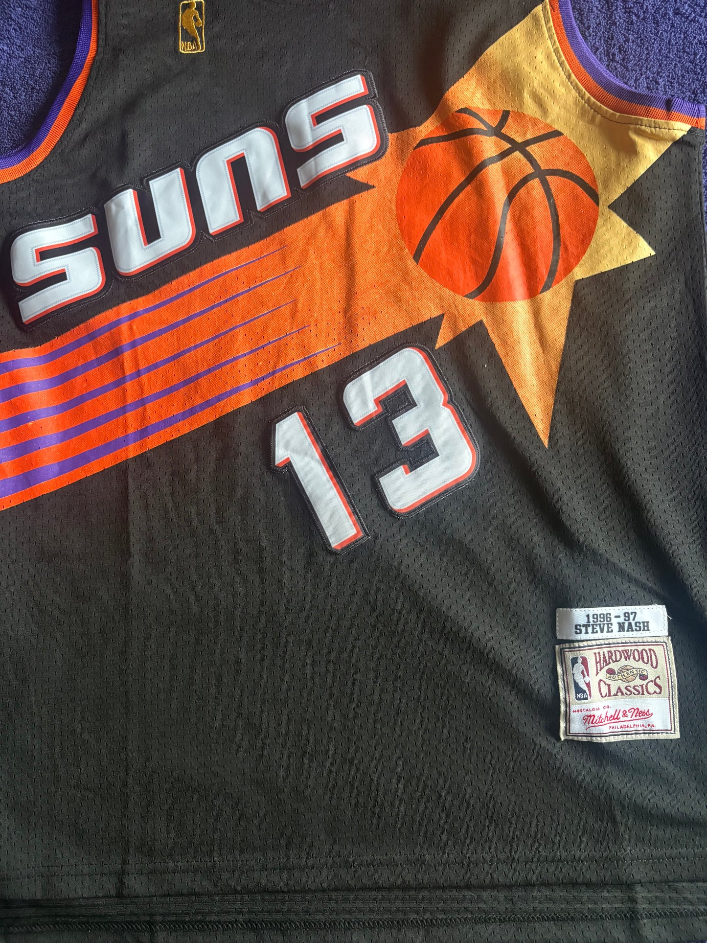 Phoenix Suns M&N NBA HardWood Classics Basketball Vest Large Nash 13
