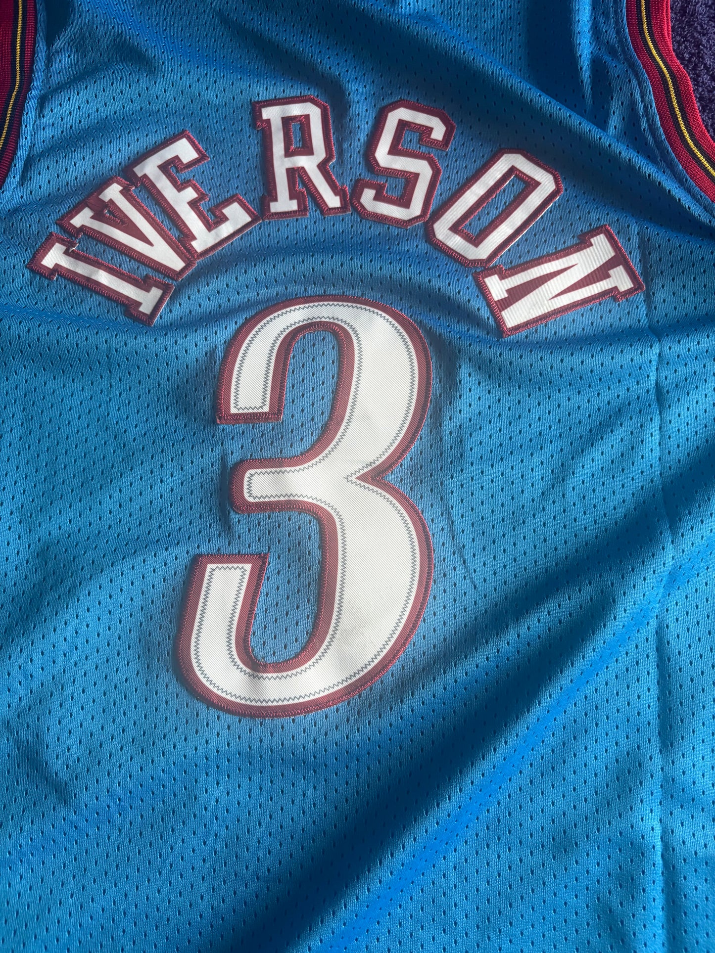 Philadelphian76ers NBA HardWood Classics Basketball Vest Large Iverson 3