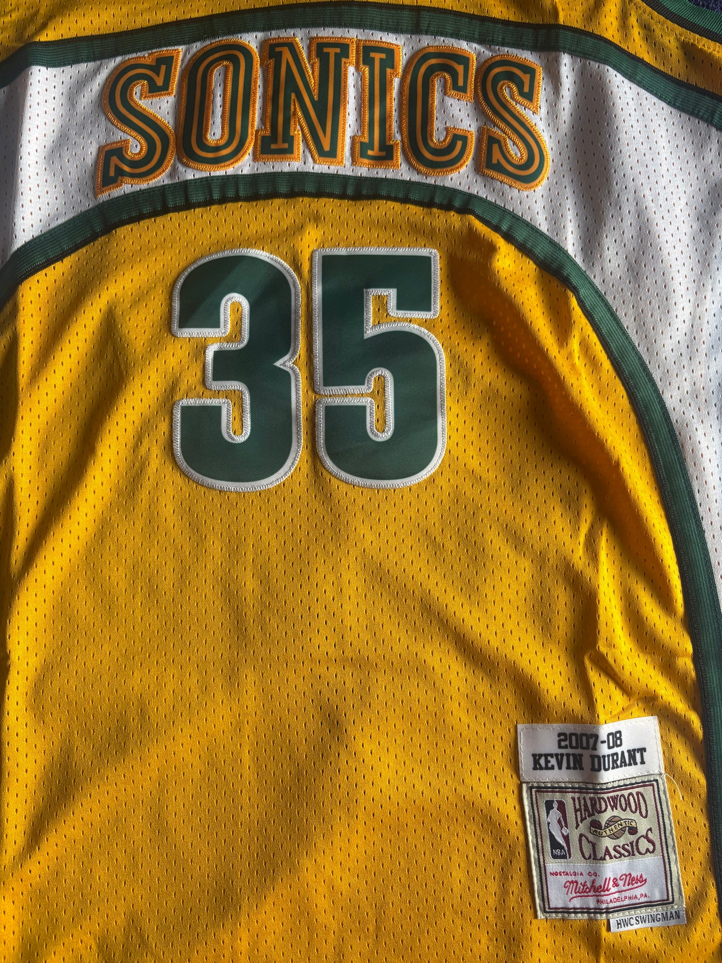 Seattle SuperSonics M&N NBA HardWood Classics Basketball Vest Large Durant 35