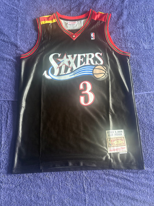 Philadelphian76ers NBA HardWood Classics Basketball Vest Large Iverson 3