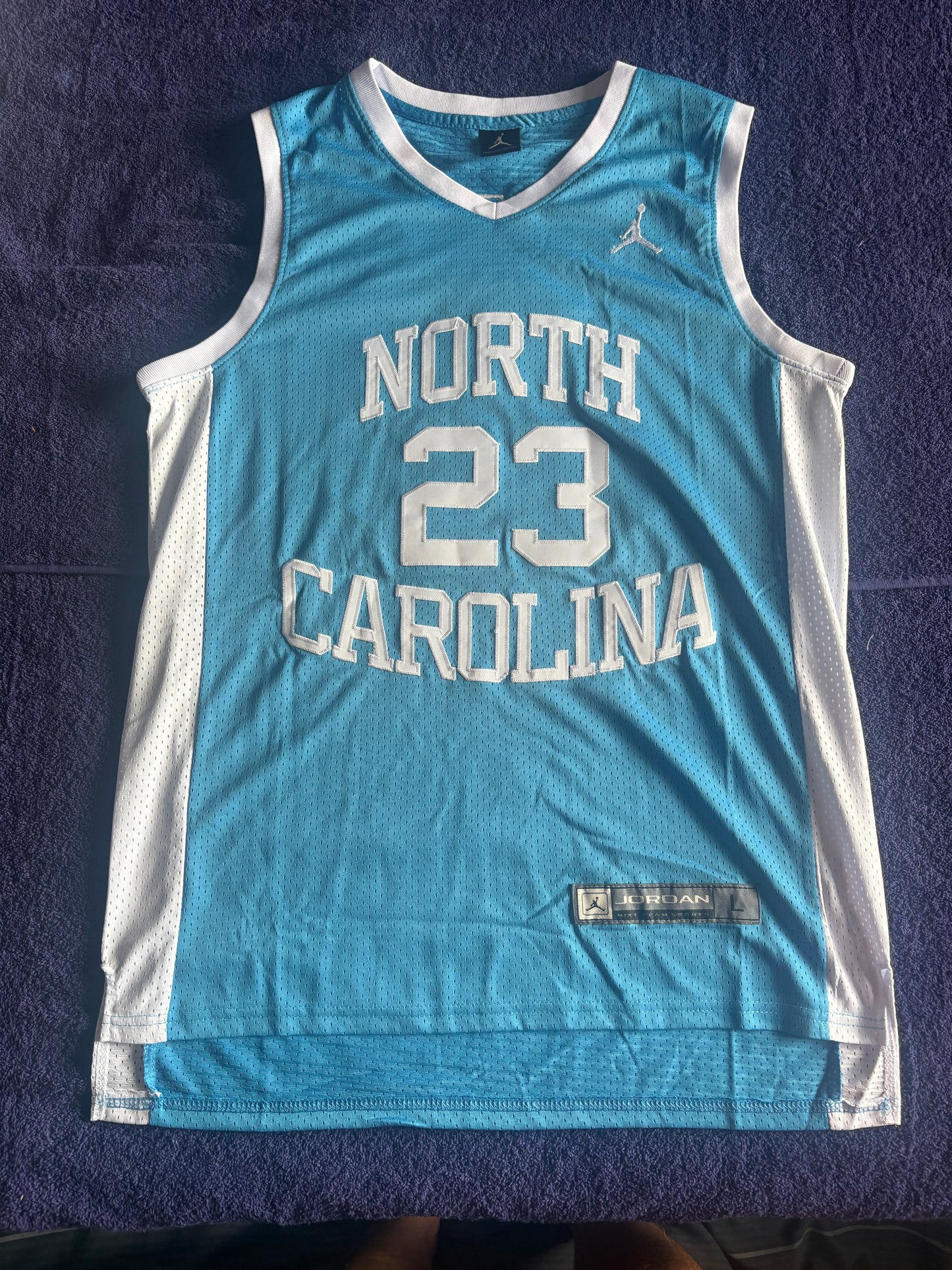 Retro Throwback NCAA Basketball Vest Large North Carolina Tar Heels 23 Jordan