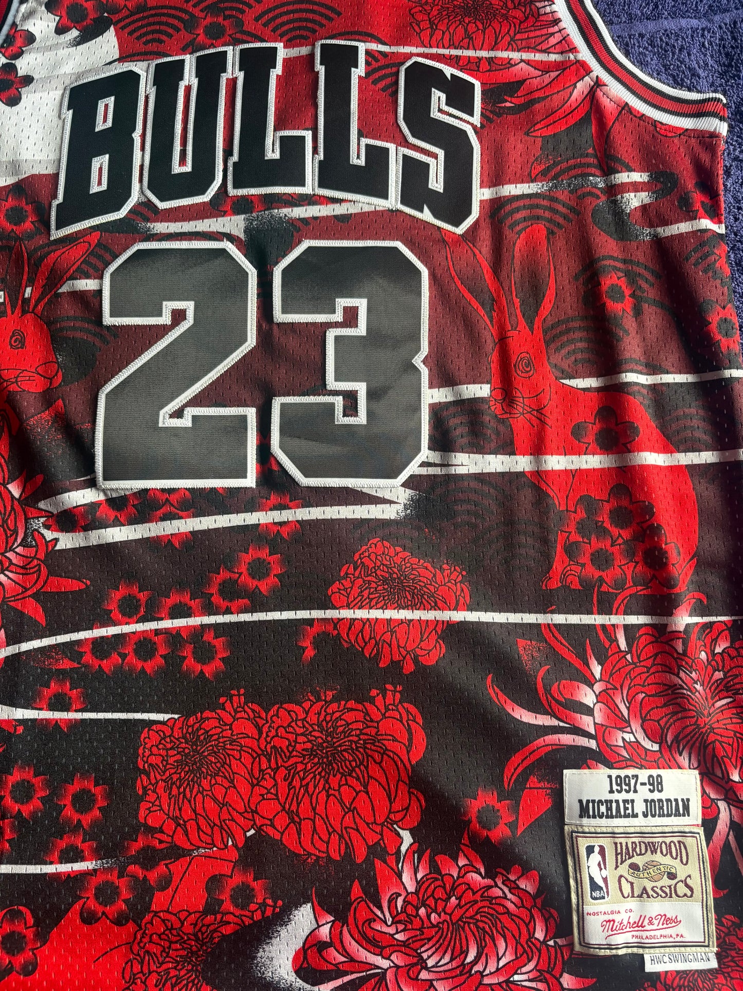 Chicago Bulls M&N NBA HardWood Classics Basketball Vest Large Jordan 23