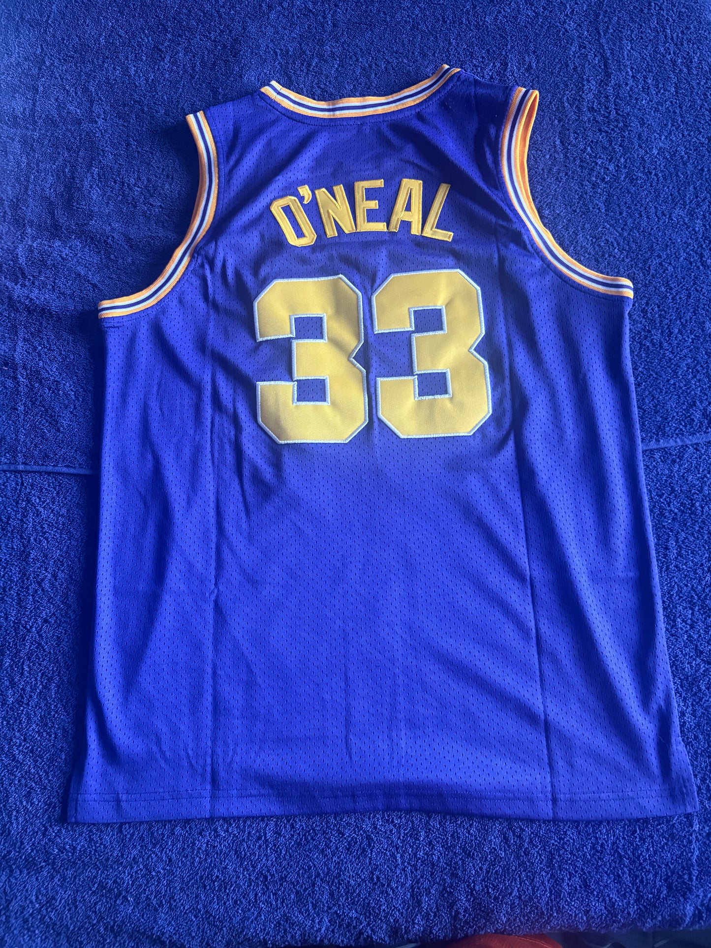 Retro Throwback NCAA Basketball Vest Large LSU Tigers 33 O’Neal