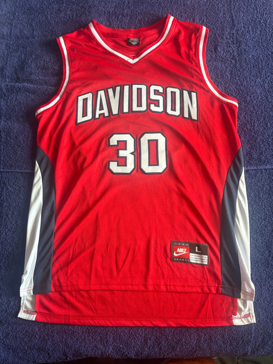 Retro Throwback NCAA Basketball Vest Large Davidson 30 Curry