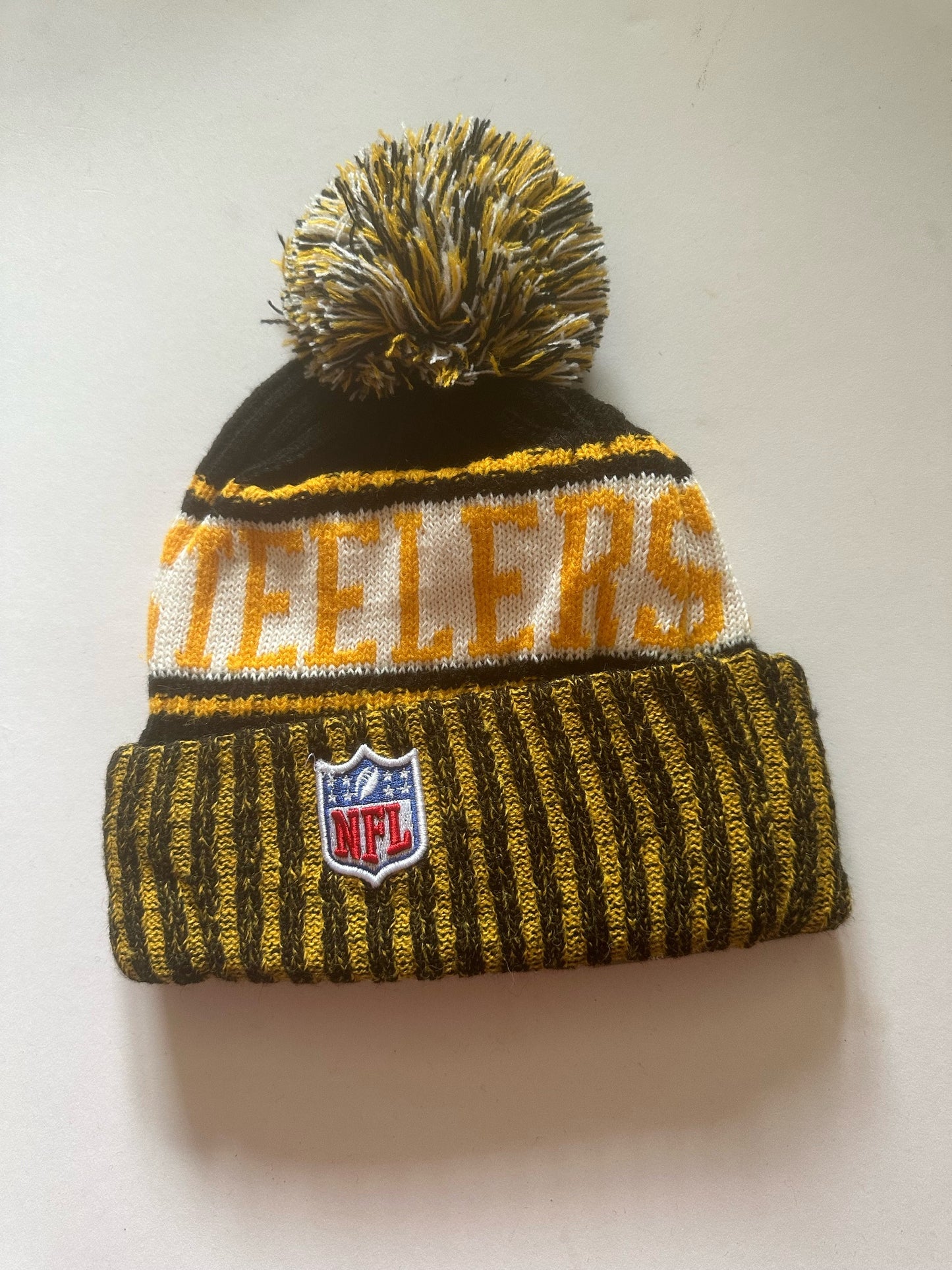 Pittsburgh Steelers NFL Bobble Beanie Multi Colour With Tags on
