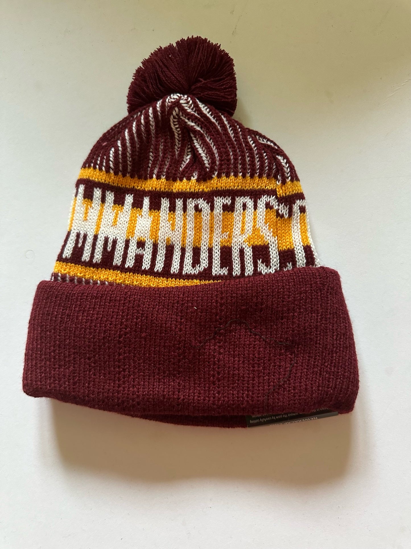 Washington Commanders NFL Bobble Beanie Multi Colour With Tags on