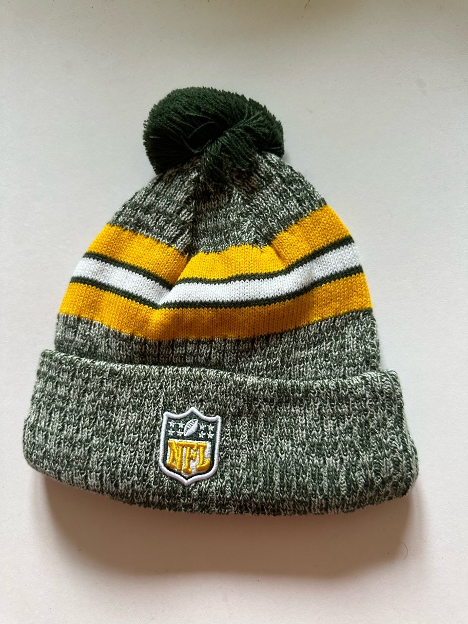 Green Bay Packers NFL Bobble Beanie Multi Colour With Tags on