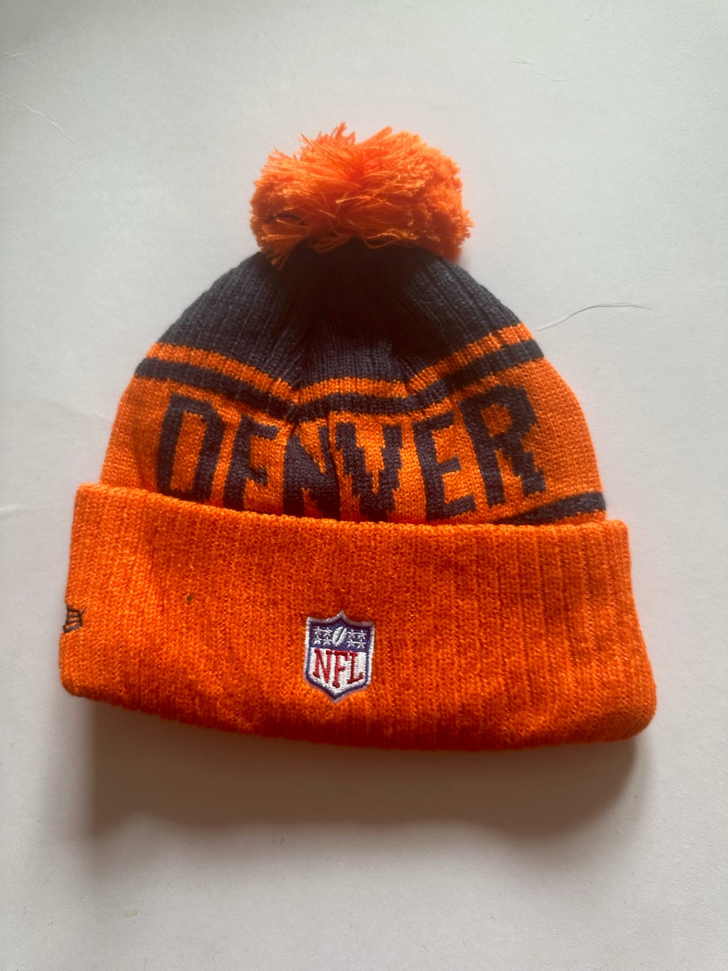 Denver Broncos NFL Bobble Beanie Multi Colour With Tags on