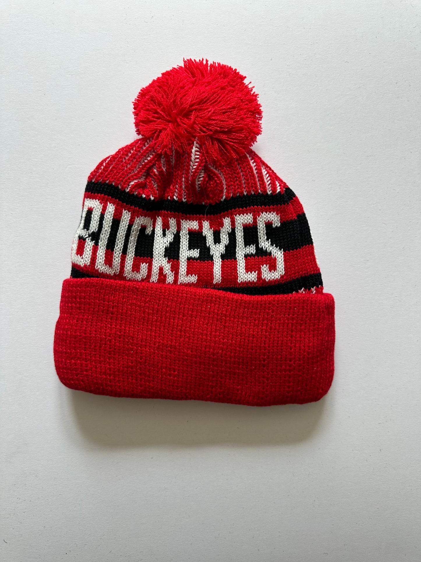 Ohio State Buckeyes NCAA Bobble Beanie Multi Colour Tags on