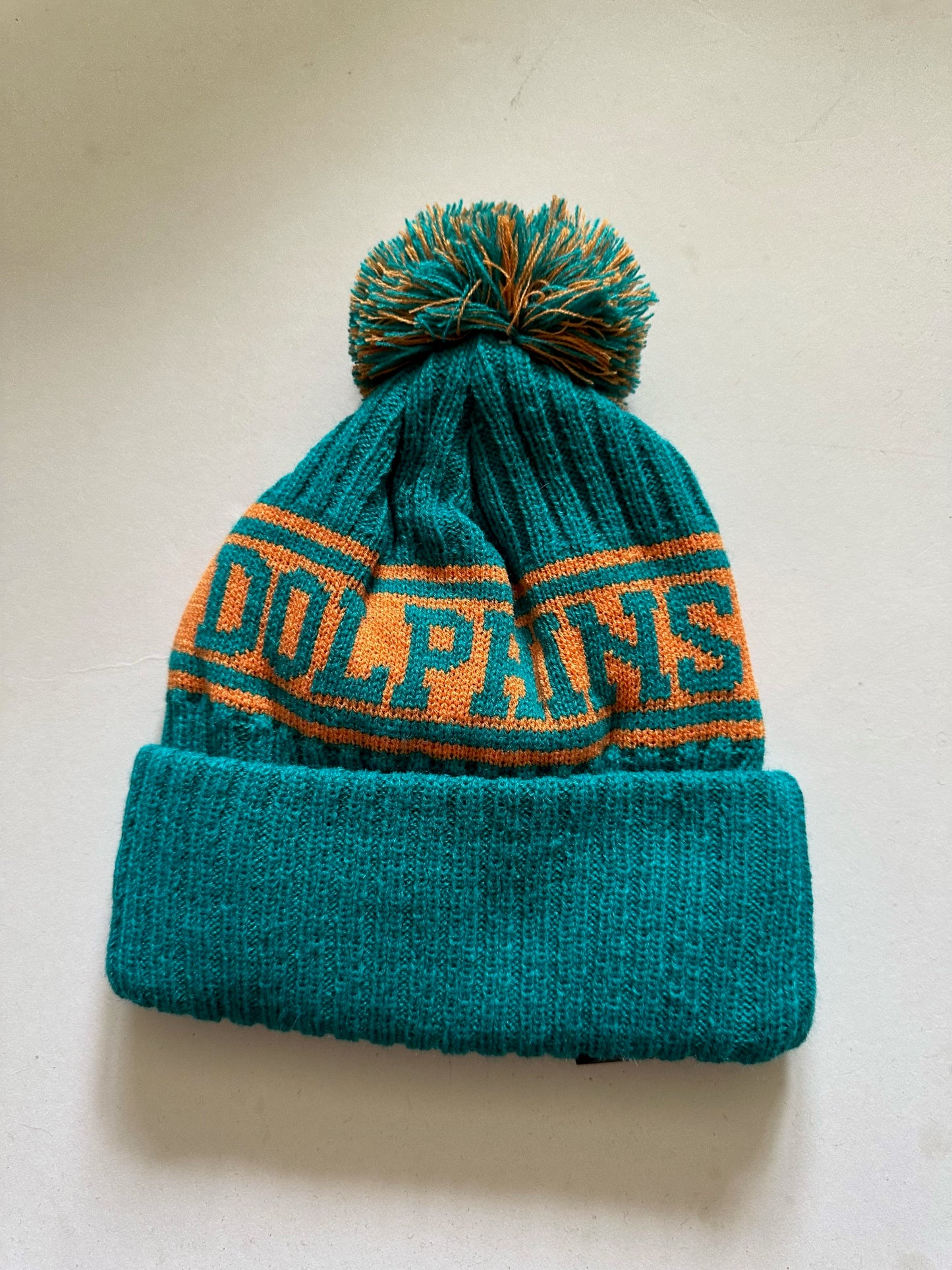 Miami Dolphins NFL Bobble Beanie Multi Colour With Tags on
