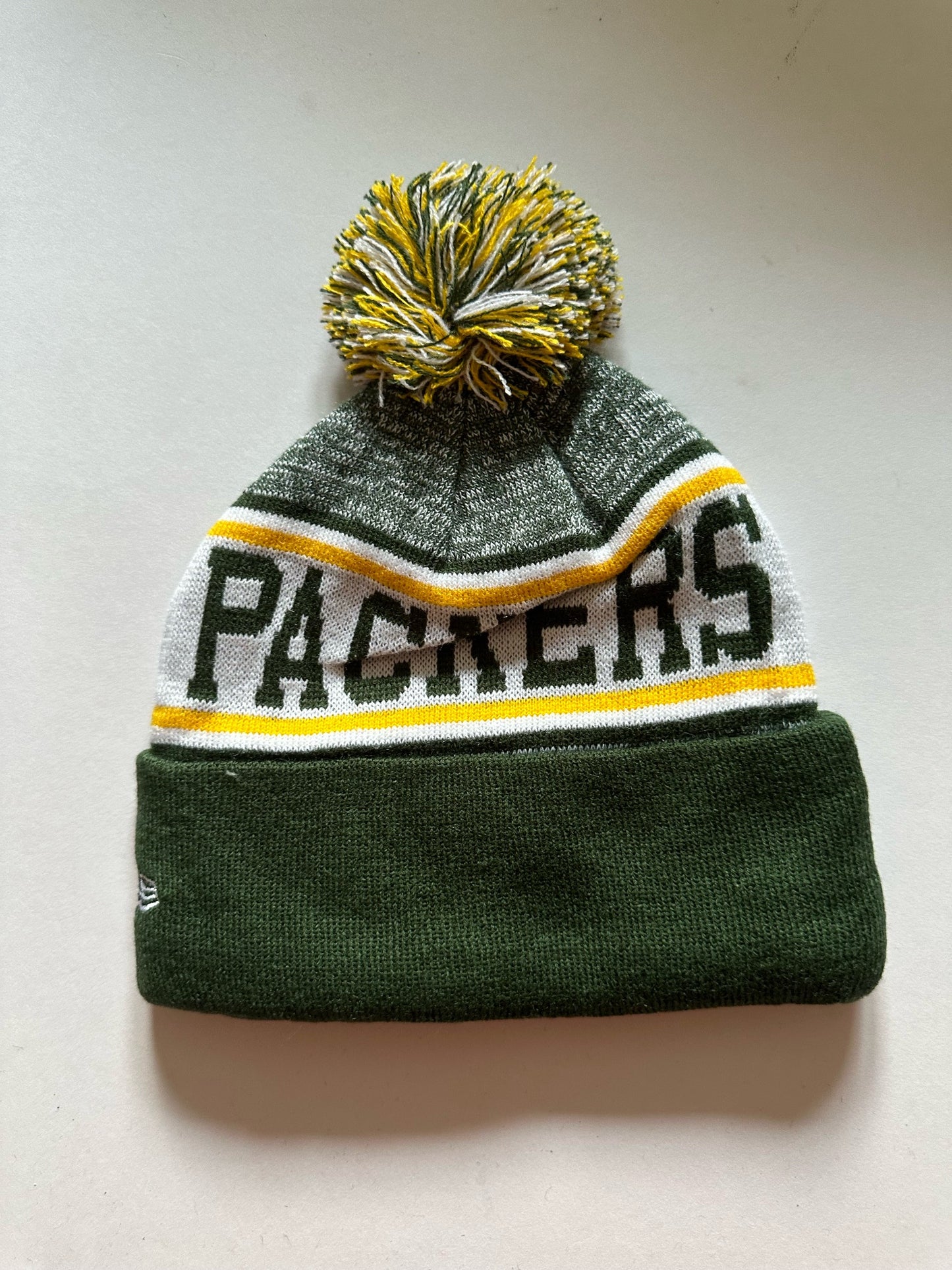 Green Bay Packers NFL Bobble Beanie Multi Colour With Tags on