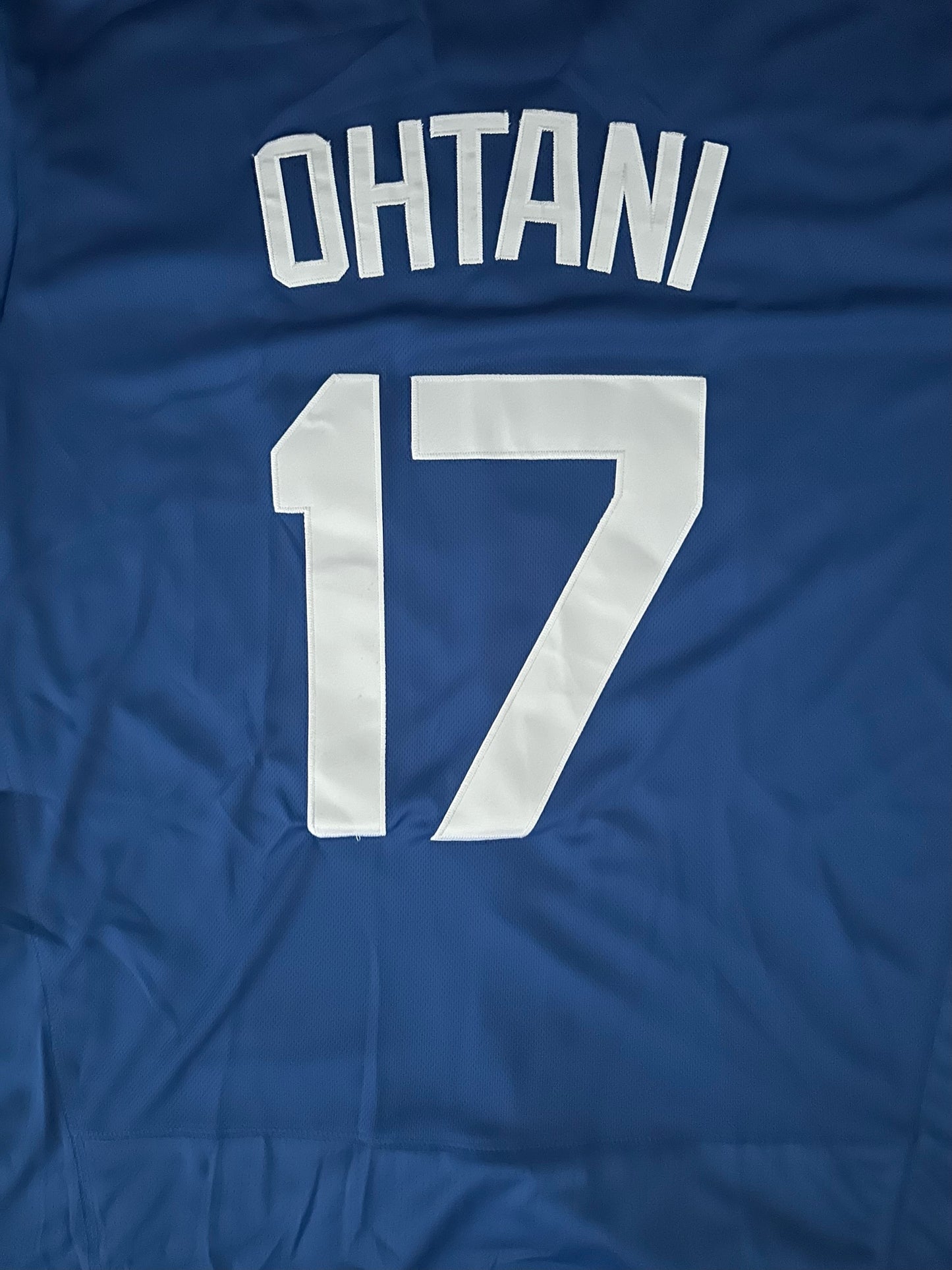 Los Angeles LA Dodgers MLB Baseball Shirt Large Ohtani 17 Blue
