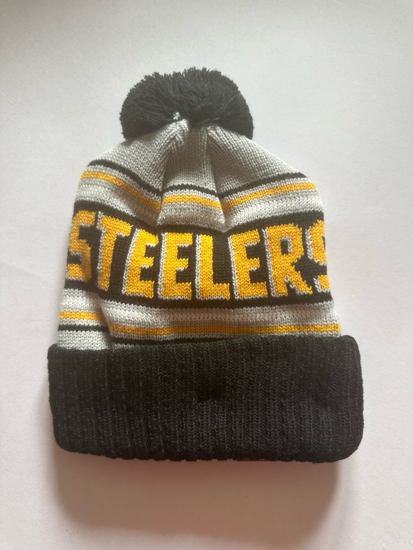 Pittsburgh Steelers NFL Bobble Beanie Multi Colour With Tags on