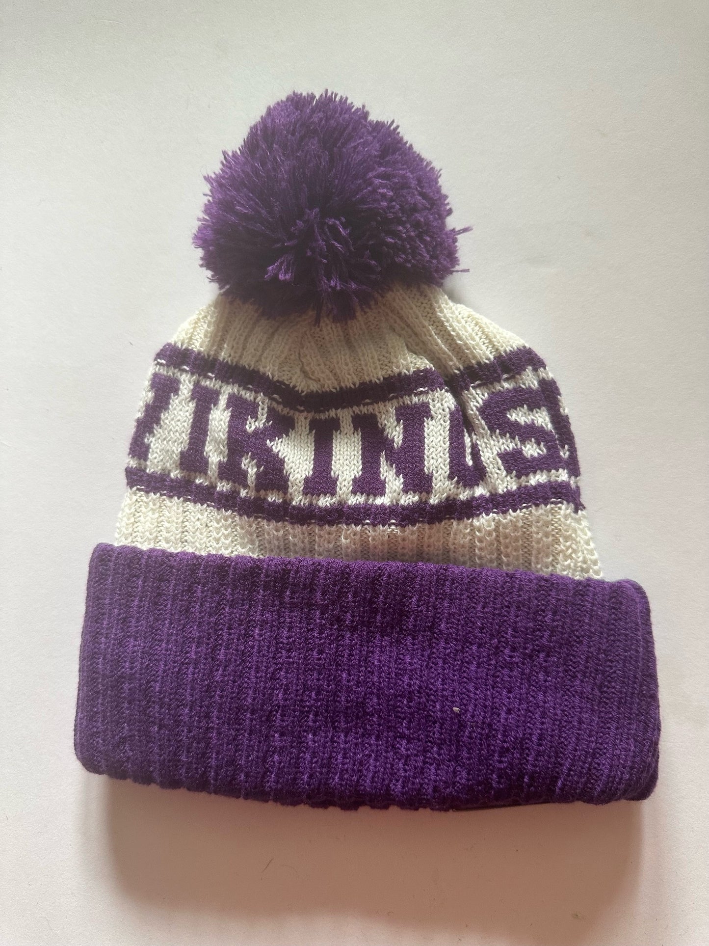 Minnesota Vikings NFL Bobble Beanie Multi Colour With Tags on