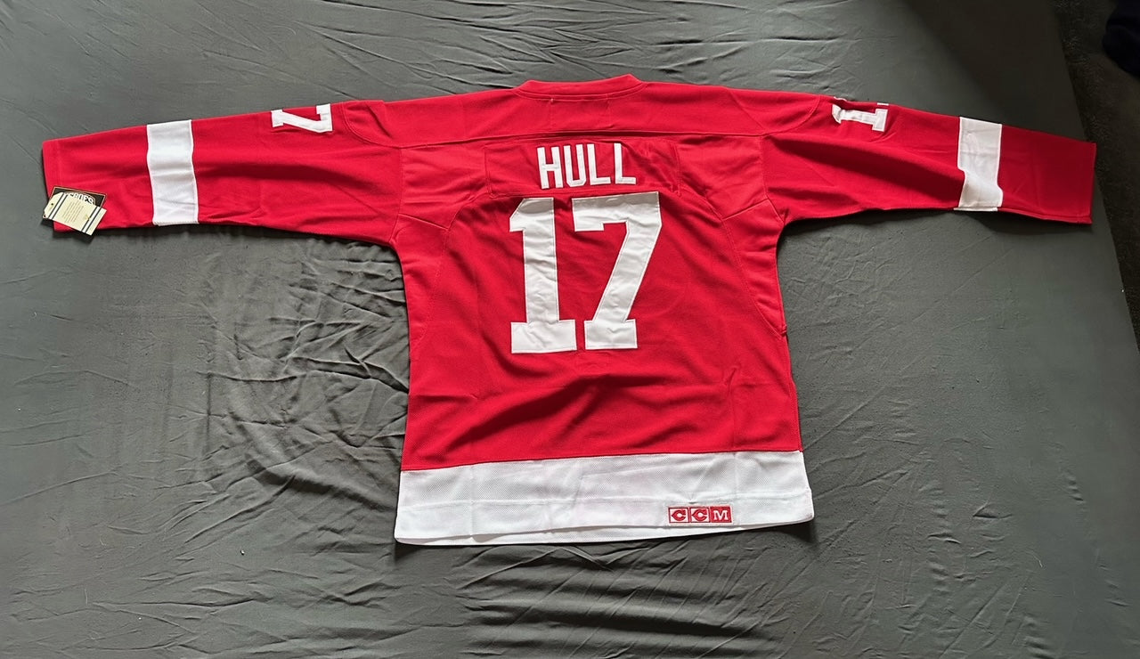 CCM Detroit Red Wings Hull Hockey Shirt Large