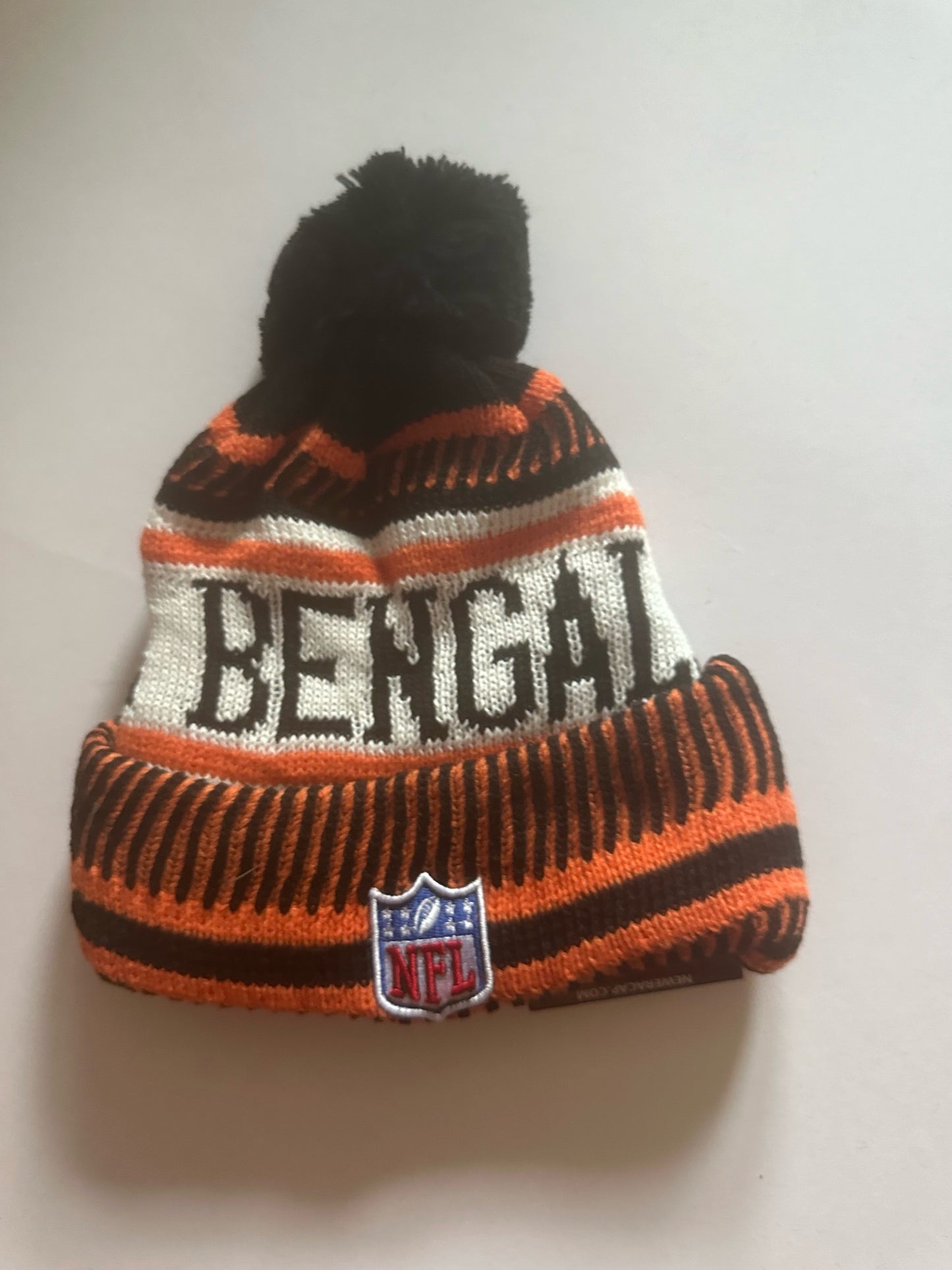 Cincinnati Bengals NFL Bobble Beanie Multi Colour With Tags on