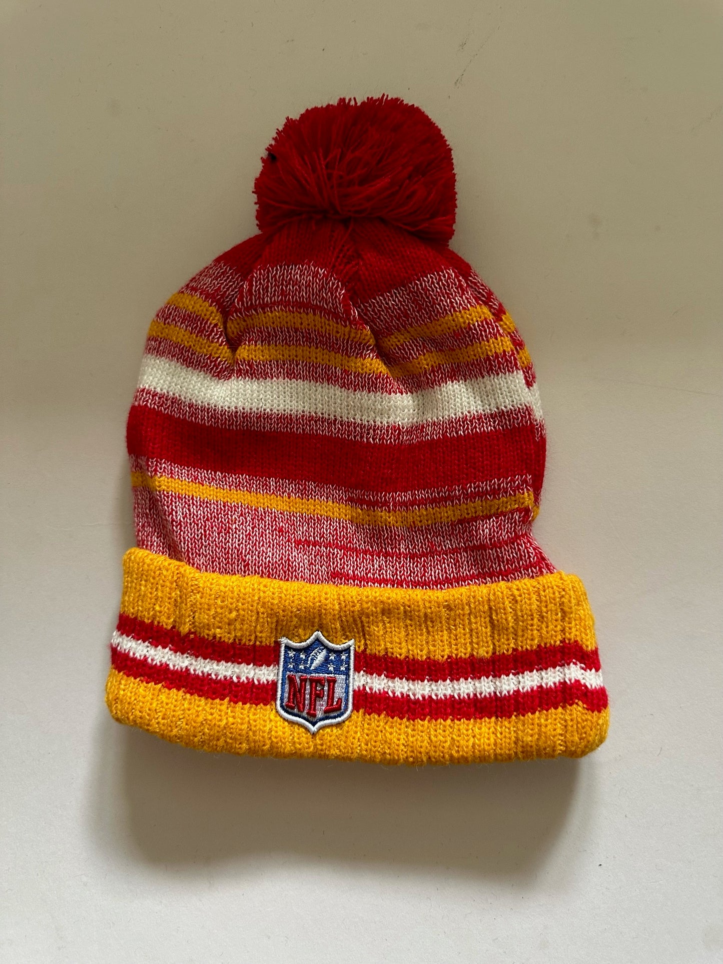 Kansas City Chiefs NFL Bobble Beanie Multi Colour With Tags on
