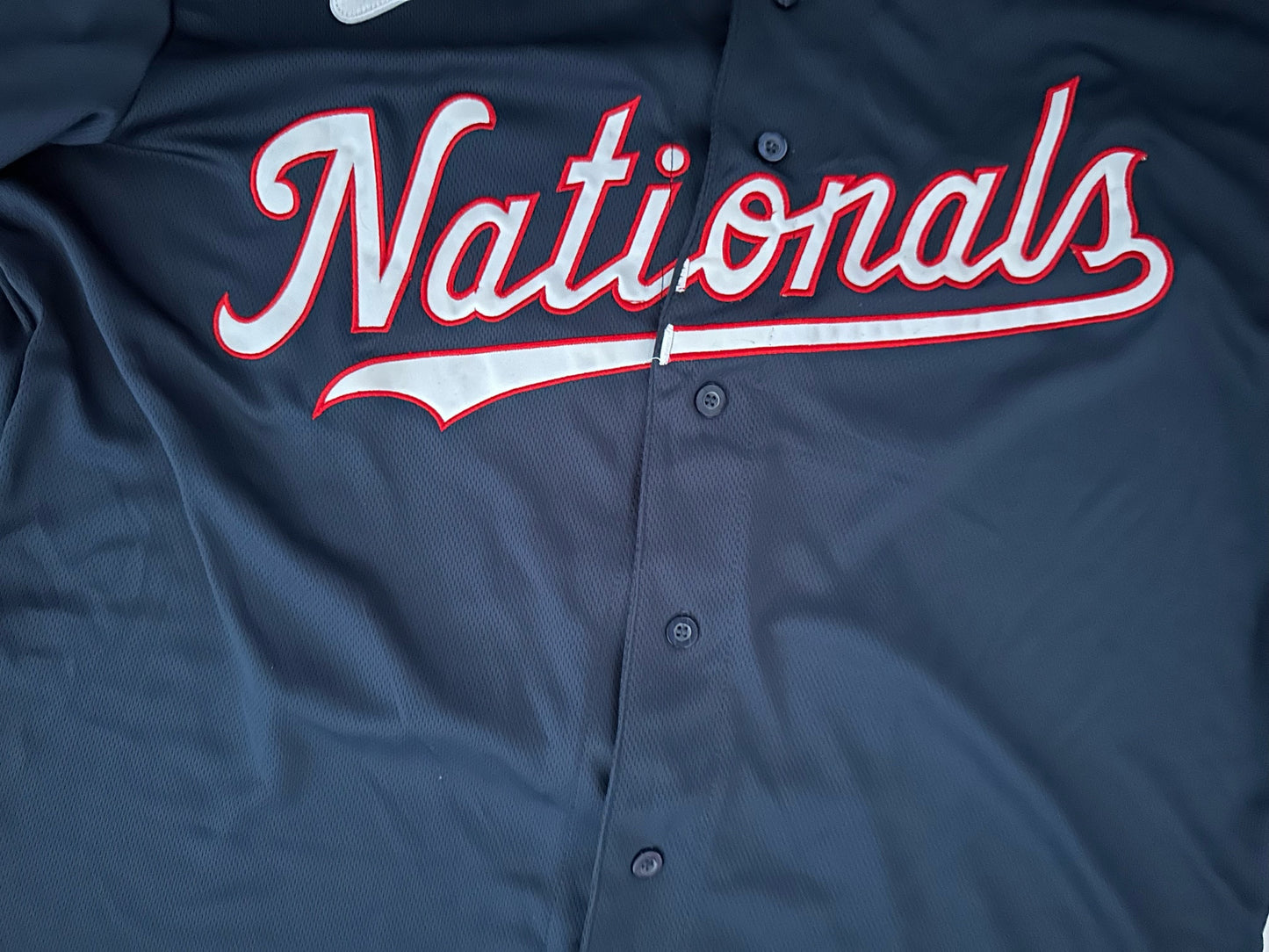 Washington Nationals MLB Baseball Shirt Large Scherzer 31 Blue
