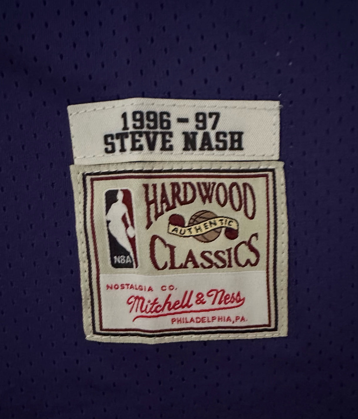 Phoenix Suns NBA Hardwood Classics Basketball Vest Large Nash 13 Purple