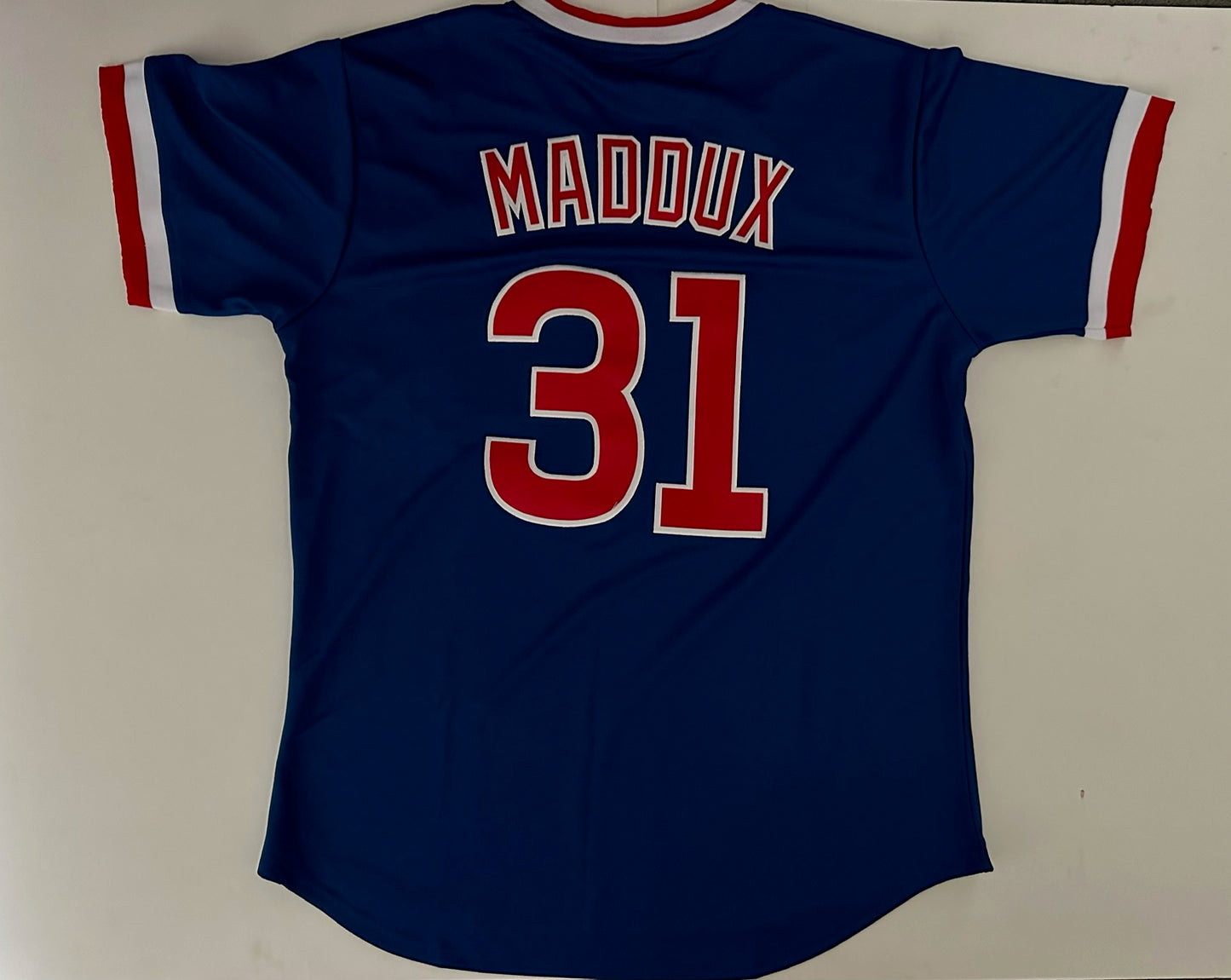 Chicago Cubs MLB Baseball Shirt Large Maddux 31 Blue