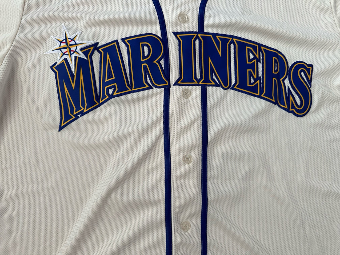 Seattle Mariners MLB Baseball Shirt Large Ichiro 51 White