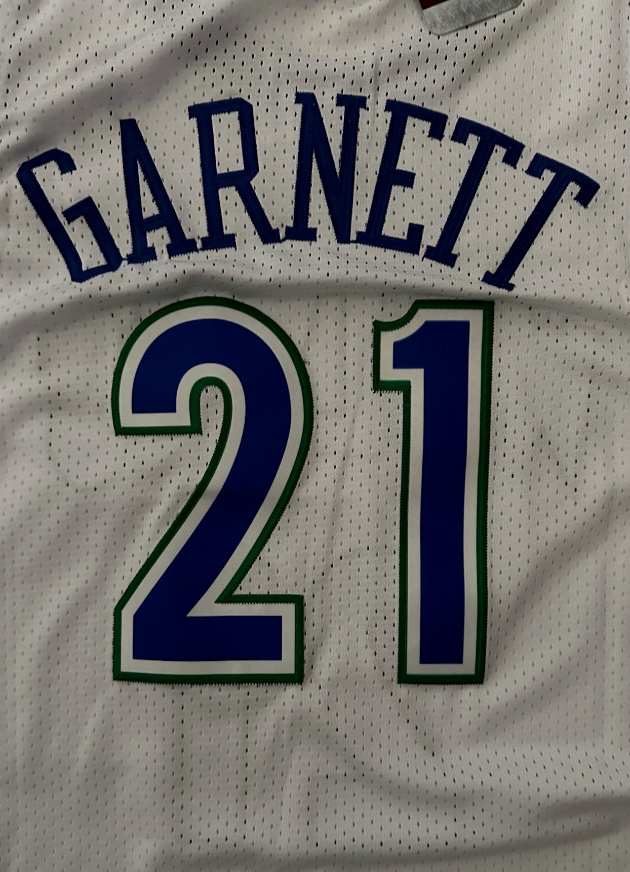 Minnesota Timberwolves NBA Hardwood Classics Basketball Vest Large Garnett White 21