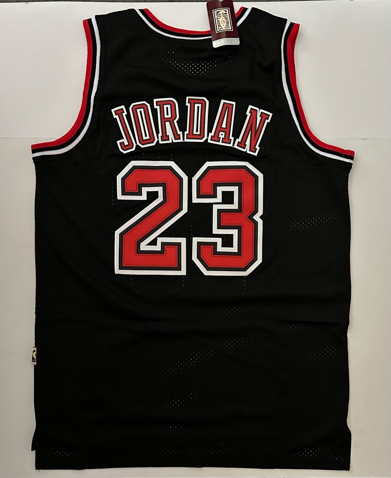 Chicago Bulls NBA Hardwood Classics Basketball Vest Large Jordan 23 Black
