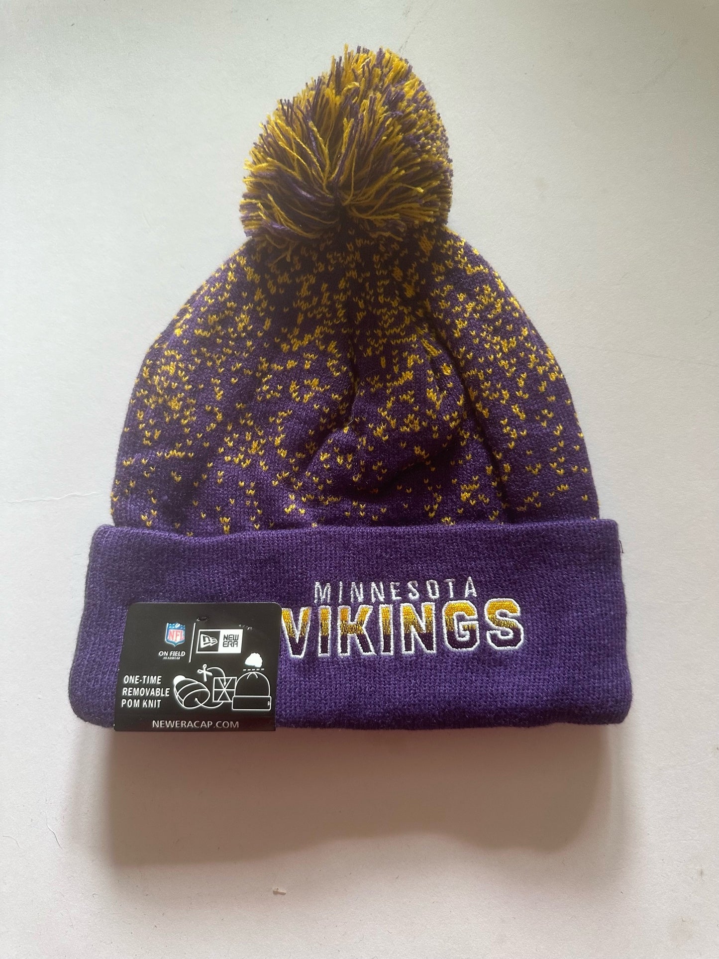 Minnesota Vikings NFL Bobble Beanie Multi Colour With Tags on